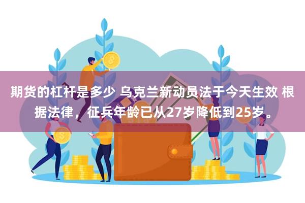 期货的杠杆是多少 乌克兰新动员法于今天生效 根据法律，征兵年龄已从27岁降低到25岁。