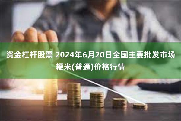 资金杠杆股票 2024年6月20日全国主要批发市场粳米(普通)价格行情