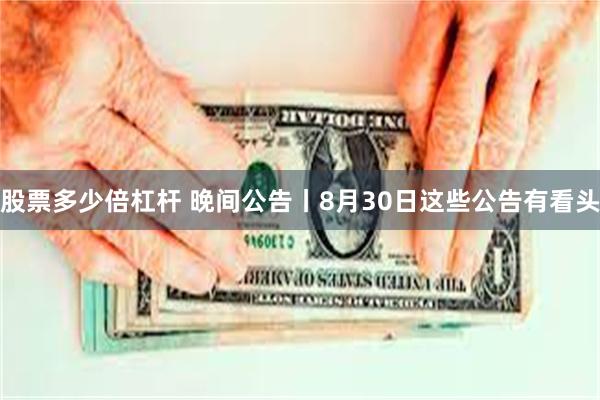 股票多少倍杠杆 晚间公告丨8月30日这些公告有看头