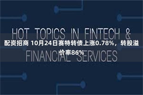 配资招商 10月24日赛特转债上涨0.78%，转股溢价率86%