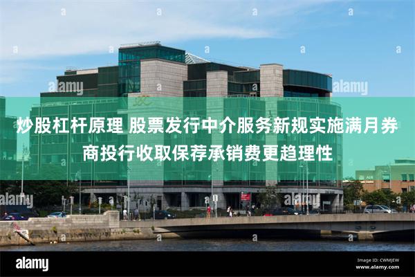 炒股杠杆原理 股票发行中介服务新规实施满月券商投行收取保荐承销费更趋理性